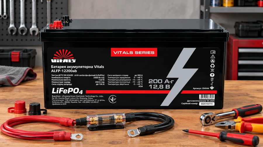 Безпечне силове підключення Vitals ALFP-12200AB через клеми M8