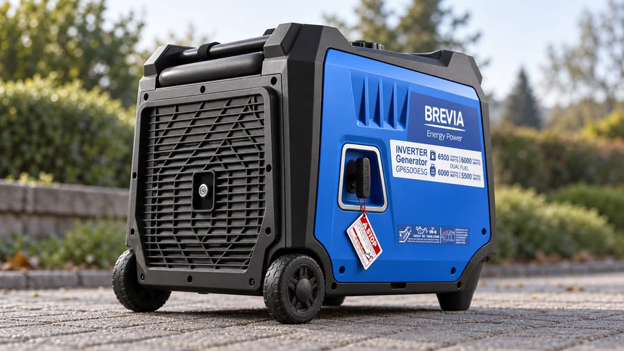 Задняя часть, колёса и ручной стартер Brevia GP6500iESG
