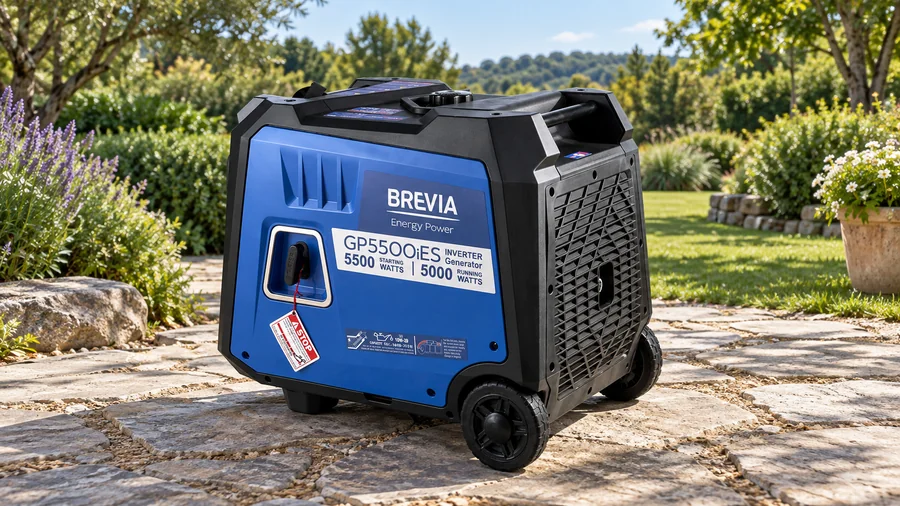 Задняя решётка, колёса и ручной стартер Brevia GP5500iES