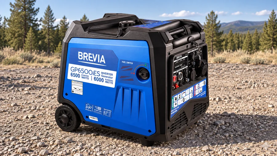 Закрытый генератор Brevia GP6500iES на открытой площадке