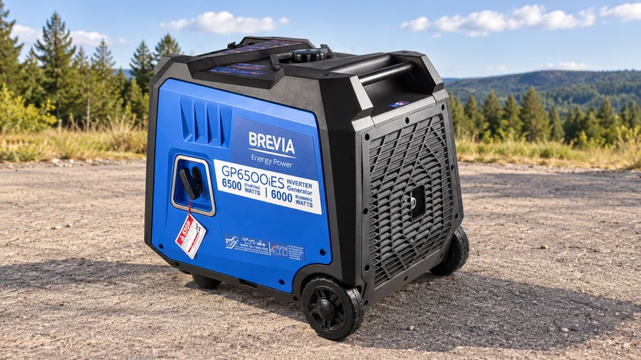 Задняя решётка и колёса генератора Brevia GP6500iES