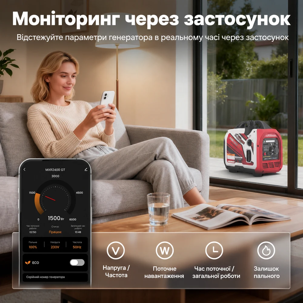 Мониторинг MXR2400GT через мобильное приложение