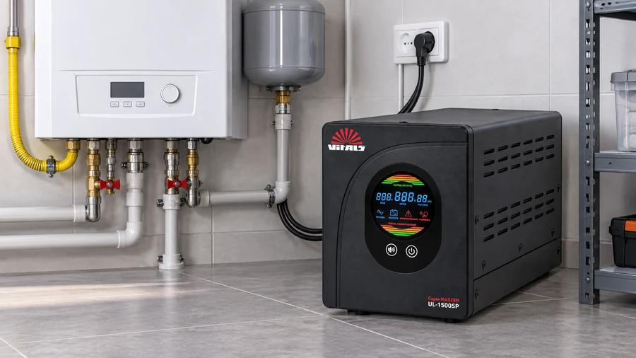 Vitals Master UL-1500SP поруч із газовим котлом