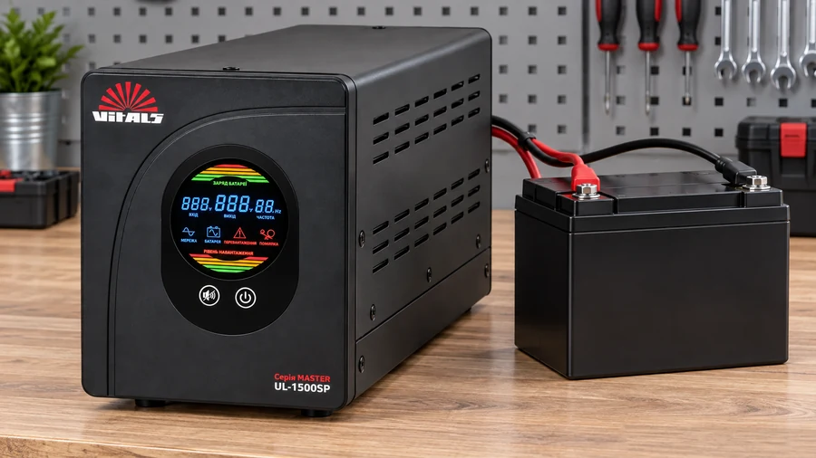 Підключення зовнішнього акумулятора 12 В до Vitals Master UL-1500SP