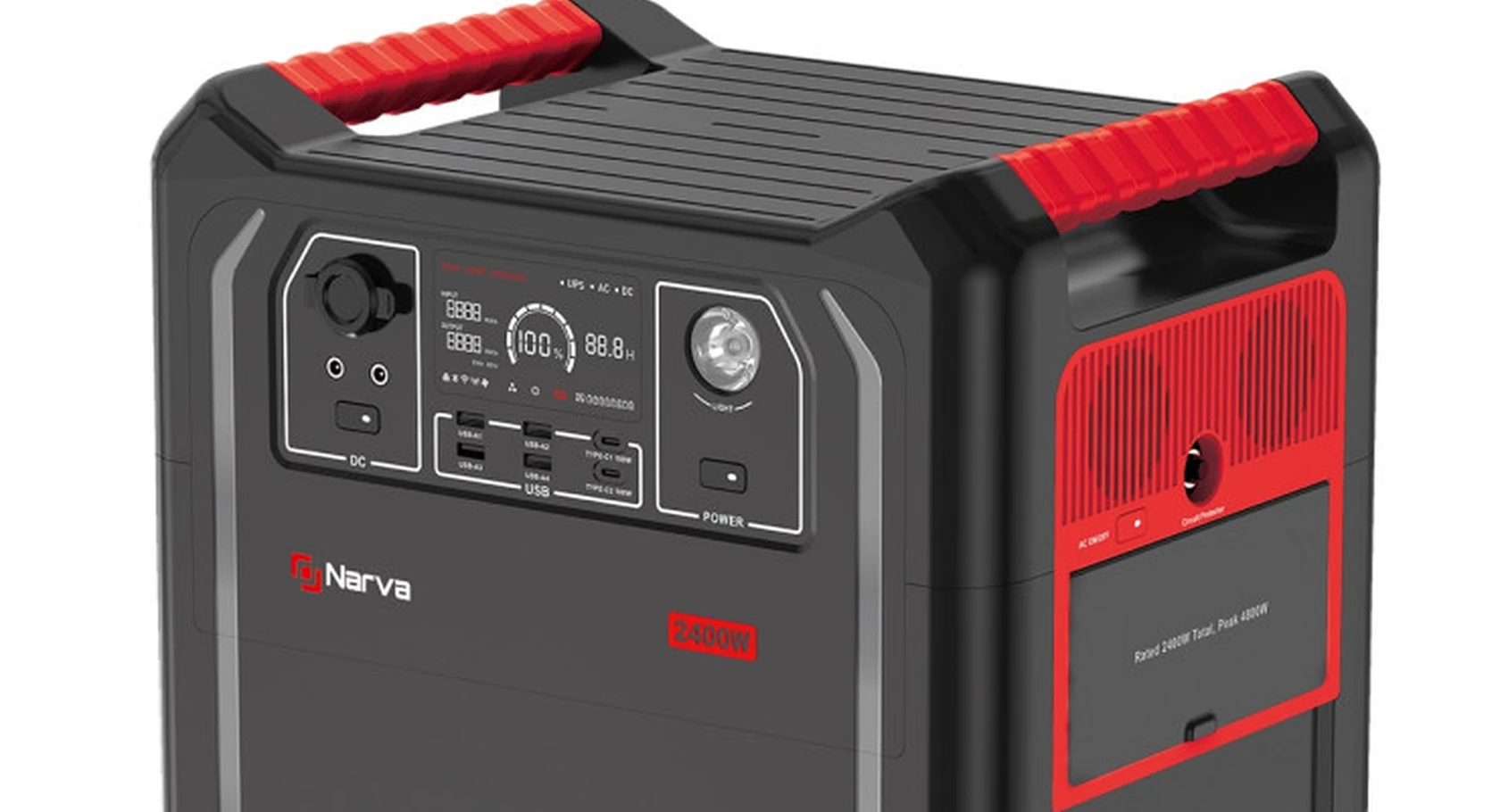 Передняя панель портативной станции NARVA NPS-2400