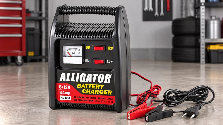 Стрелочная шкала и переключатели зарядного Alligator AC804