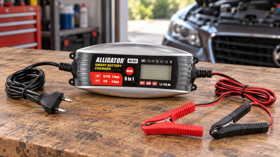 Alligator AC812 на гаражном верстаке