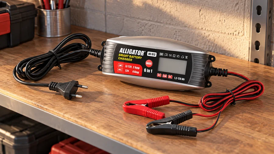 Alligator AC812 с кабелями и зажимами перед хранением